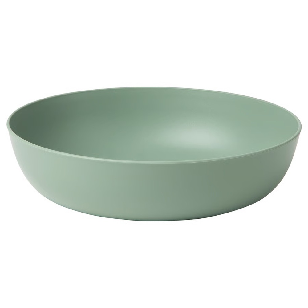 Sage Green Dining Plastic Deep Plates/Bowls - Set of 4
